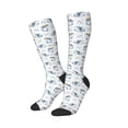 thumbnail image 2 of Haiem Music Shark Socks, Funny Novelty Crazy Design Cotton Socks Sports Socks Knee High Socks For Men, Women,1Pairs - Gift For Working Friends, 2 of 8