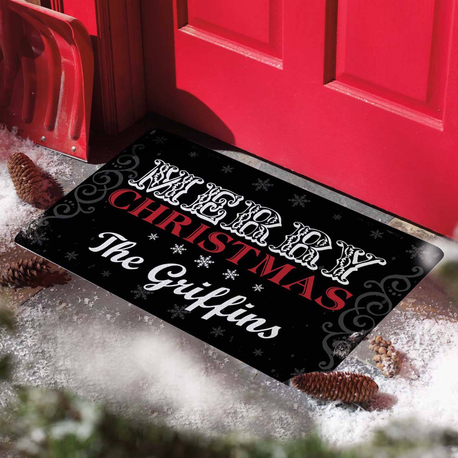 Personalized Merry Christmas Doormat Walmart Com