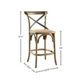 thumbnail image 3 of Palais Bentwood Solid Oak & Metal Bar Stool, 3 of 4