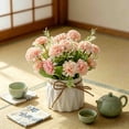 thumbnail image 5 of Artificial Flower, Faux Silk Flower Arrangement with Small Ceramic Vase, Decorative Floral Centerpiece for Home or Office, Lifelike Potted Plant for Wedding and Party Decor (Pink), 5 of 6