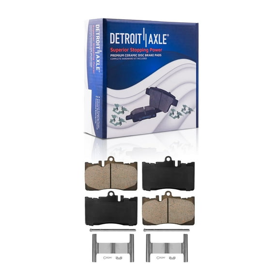 Detroit Axle - Front Ceramic Brake Pads w/ Hardware Replacement for 2001 2002 2003 2004 2005 2006 Lexus LS430