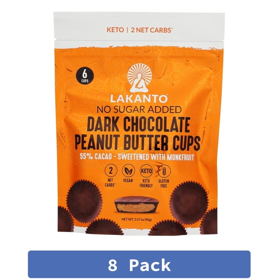 Lakanto Dark Chocolate Peanut Butter Cups 3.17 oz (Pack Of 8)