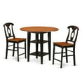 thumbnail image 4 of East West Furniture Sudbury 3-piece Dining Table and Napolian Stools in Cherry, 4 of 9
