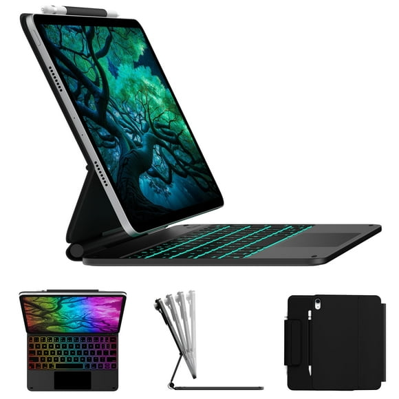typecase Étui Clavier Edge pour iPad 11e Gén A16 (2025) et 10e Gén 10,9 Po (2022) – Pavé Tactile Multi‐touche, Ma Rétroéclairé 11 Couleurs