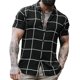 thumbnail image 3 of Camisas De Vestir Para Hombre 5xl SLIM FIT NEGOCIO TENDENCIA PERSONALIDAD MODA ESTAMPADO CAMISA DE MANGA CORTA HOMBRE (A, XXL), 3 of 4