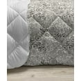 thumbnail image 3 of Floral Down Alternative Comforter, Repetitive Hydrangea Flower Leaves Spring Illustration, Microfiber Quilt for All Season, 5 Sizes, Sky Blue Pale Blue, by Ambesonne, 3 of 3