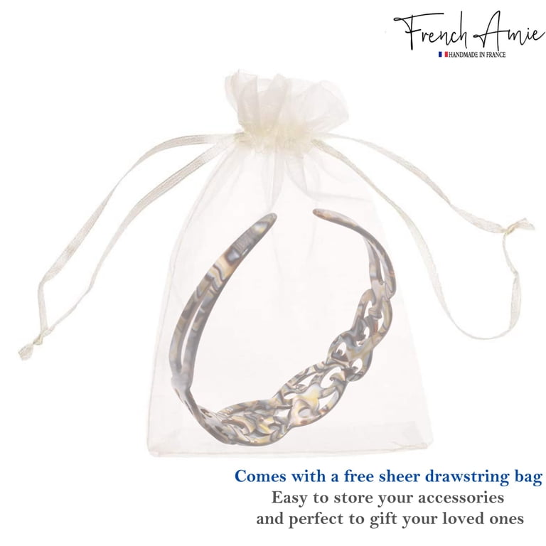 Filigree Wide Headband Celluloid Acetate Handmade Fashion Women Hair Accessories French Amie Filigree Wide 1 main image 2