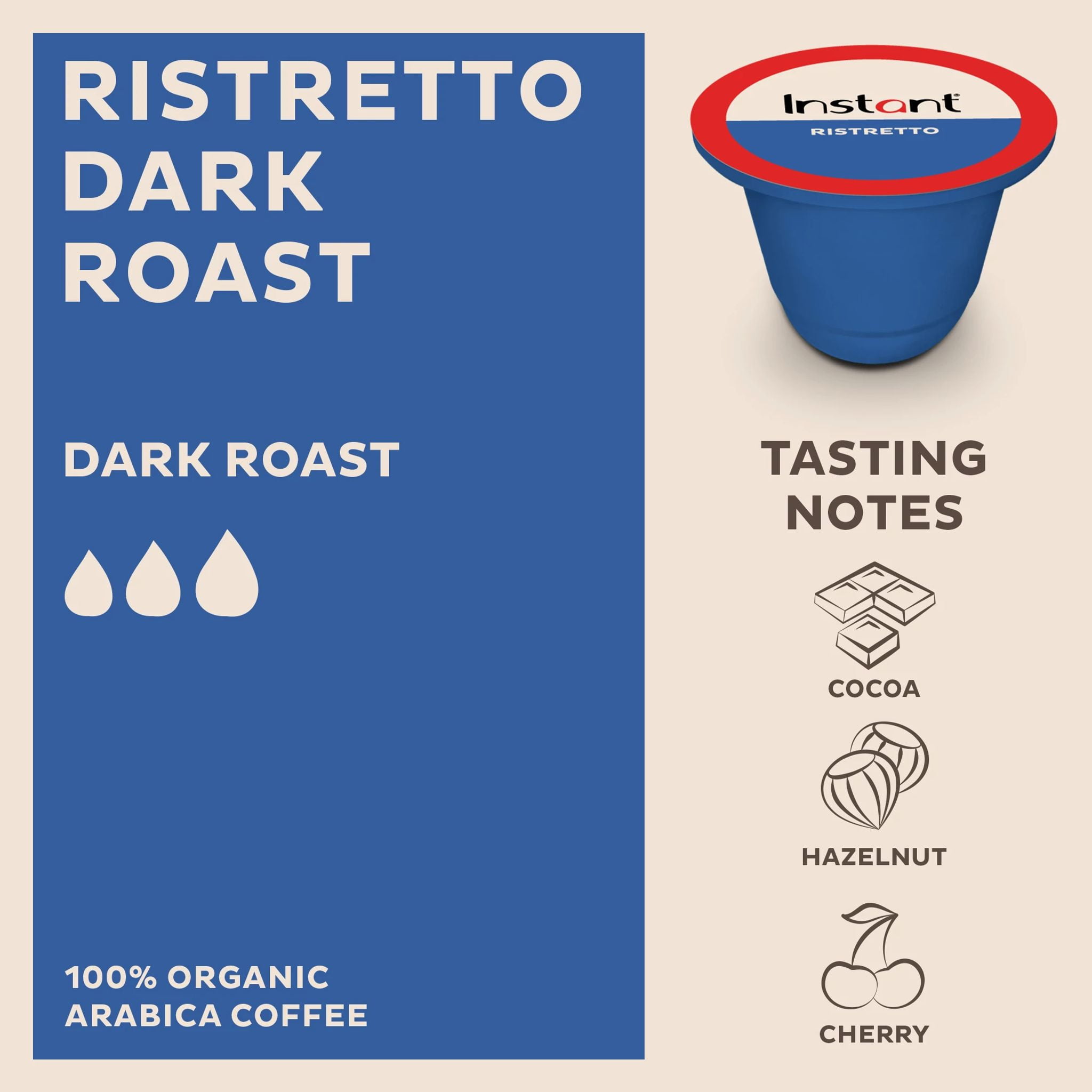Instant® Compostable Espresso Capsules, Lungo Medium Roast, 10