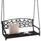 thumbnail image 2 of Costway Columpio de Metal para Pórtico y Patio Banco Colgando de Exterior para 2 Personas con Cadenas Resistentes para Jardín Fácil de Montar Negro, 2 of 10