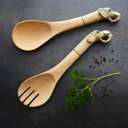 

Elephant Wood Salad Server Set