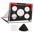 thumbnail image 3 of harper Backyard Soccer Goal for Kids Fun Football Goal for Indoor Garden Playground 5 Hole Red Black, 3 of 10