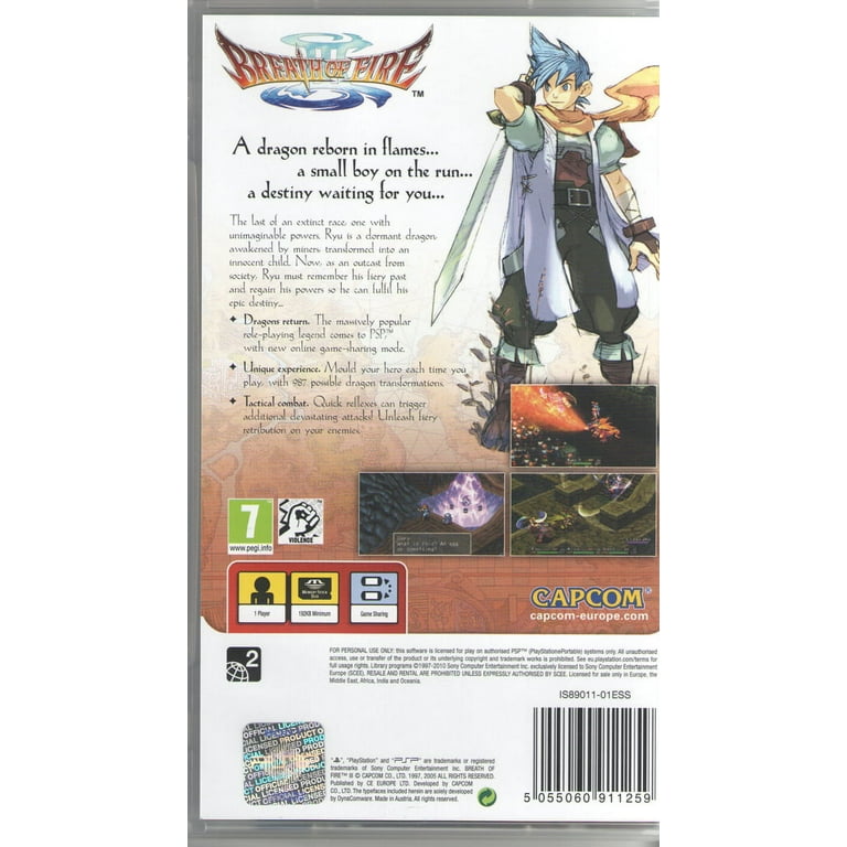 ブレス オブ ファイア III - PSP o7r6kf1 Sony PSP Breath of Fire III - Classic RPG Video Game with