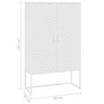 thumbnail image 2 of vidaXL Highboard White 31.5"x13.8"x53.1" Steel, 2 of 12