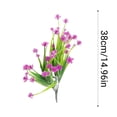 thumbnail image 1 of Simulación de arreglo floral de pasto primaveral y camelia con diseño de 7 ramas para decoración interior y exterior, plantas verdes de bajo mantenimiento para el hogar y estilismo de eventos., 1 of 5