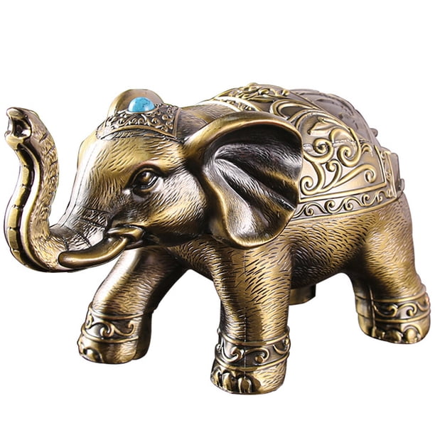 Elefante de metal Ashtray a prueba de viento cenicero antiguo decorativo de cenicero decorativo