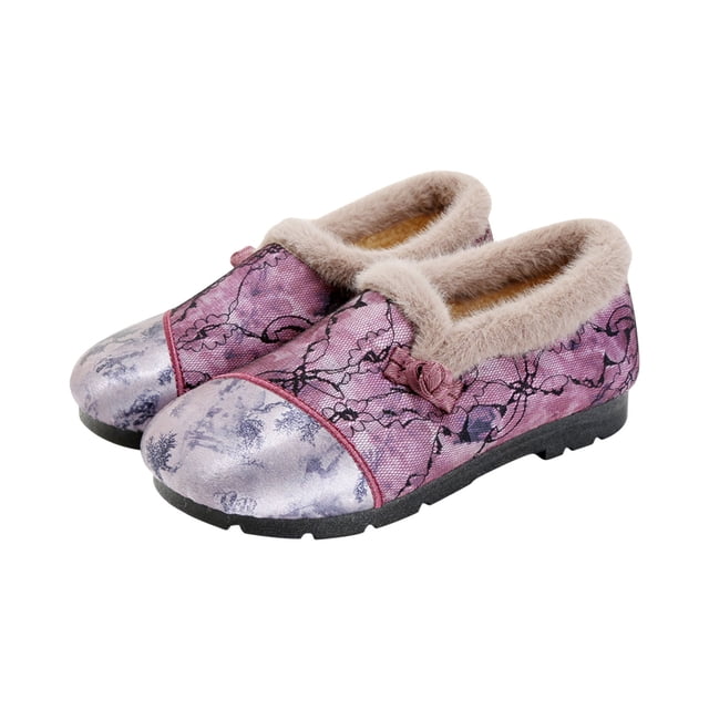 Zapatos para mujer, de tela, con aislamiento, estilo retro, suela suave, versátiles, de algodón, para correr, botas vaqueras.