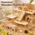 thumbnail image 3 of Hamster Platform Set, Wooden Modular Playground Stand Cage Accessories, 3 of 9