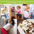 thumbnail image 2 of 10 Pieces Sliding Cabinet Locks, U Shaped Child Proofing Cabinet with Adjustable Safety Lock, Easy to Operate Child Safety Latch for Knob Handle on Cu, 2 of 5