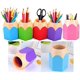 thumbnail image 3 of Organizador de escritorio de 5 piezas para bolígrafos, pinceles de maquillaje, material de oficina y escolar. Adorable juego de soportes con forma de lápiz., 3 of 7
