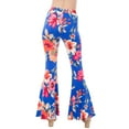 thumbnail image 4 of MixMatchy Women's Stylish Elastic Band High Waist Floral Print Comfy Flare Leggings, 4 of 5