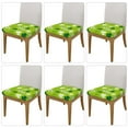 thumbnail image 2 of Gaeub St Patrick's Day7 Square Chair Seat Covers, Stretch Fitted Printed Chair Seat Cushion Cover for Kitchen, Office - One Size, 2 of 9