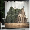 thumbnail image 4 of Ambesonne Rustic Shower Curtain, House Rural Ivy, 69"Wx84"L, Beige Green, 4 of 5