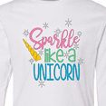 thumbnail image 4 of Inktastic Sparkle Like a Unicorn Long Sleeve Youth T-Shirt, 4 of 5