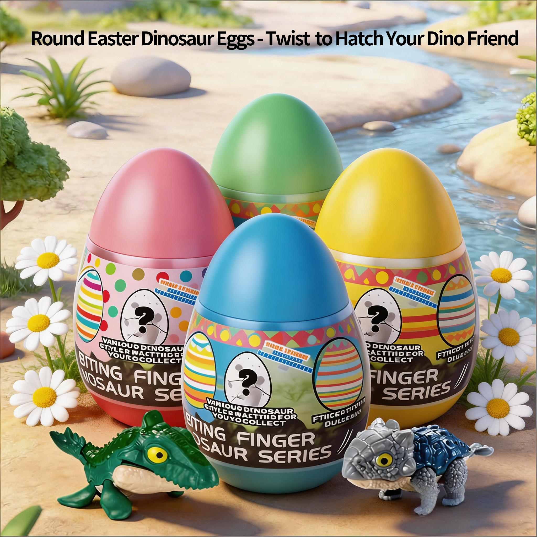 HNZENBW 12 Pcs Dinosaur Egg Dinosaur Gachapon Toy Set Biteable Fingertip Dinosaur Toy Set Easter Egg Christmas Party Gift forAge 3+