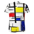 thumbnail image 5 of T Shirt For Men Color Block Art T-Shirt Mondrian Minimalist De Stijl Retro Mens Classic Tee Shirt Su, 5 of 7
