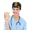thumbnail image 2 of Hamburger Working Cap with Sweatband - Adjustable Unisex Surgical Nurse Cap, Chemo Hats for Women, 2 of 6