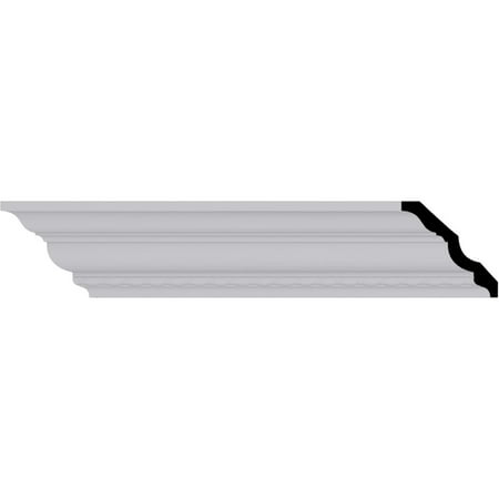 3"H x 3"P x 4 1/4"F x 94 1/2"L Crendon Bead and Barrel Crown Moulding
