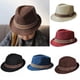 thumbnail image 1 of Sombrero de ala corta con corona y ala ancha Kaola, unisex, para niños, estilo jazz, color negro, 1 of 8