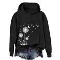 thumbnail image 4 of WZXFASHION Sweat à Capuche Décontracté Ample Imprimé Pissenlit Automne Hiver pour Femmes Soldes, 4 of 4