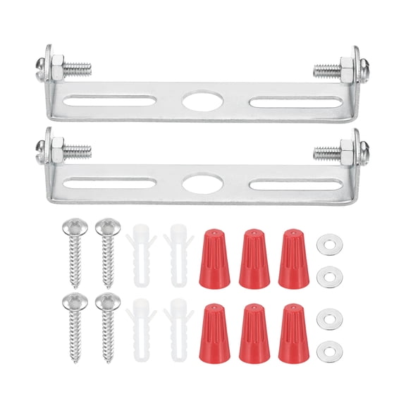 Uxcell 80mm (3.1") Universal Light Fixture Mounting Bracket Kit, 2 Set Light Crossbar Ceiling Light Plate with Screw for Wall Light Ceiling Light Pendant Chandelier