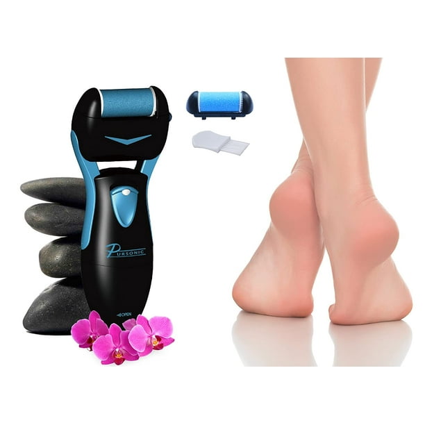 PURSONIC Black Battery Operated Callus Remover, Foot Spa and Foot