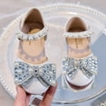thumbnail image 5 of Mepaouo Girls Dress Shoes Glitter Princess Flower Mary Jane Low Heels Party Wedding Prom Footwear, 5 of 7