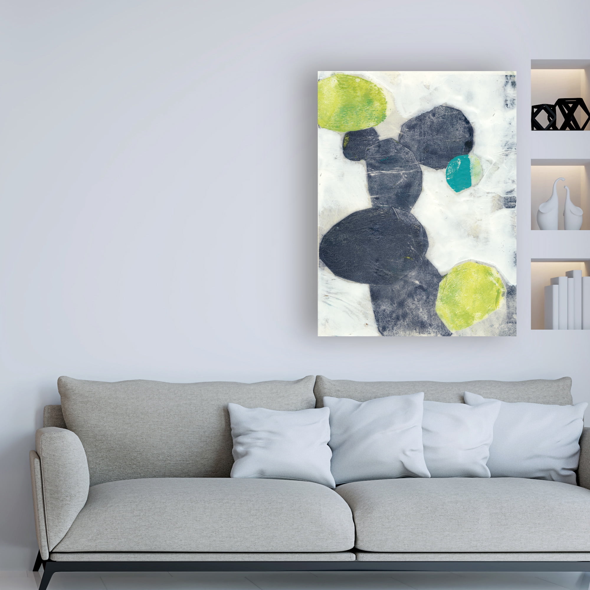 Trademark Fine Art 'Indigo Orbs II' Canvas Art by Jennifer Goldberger