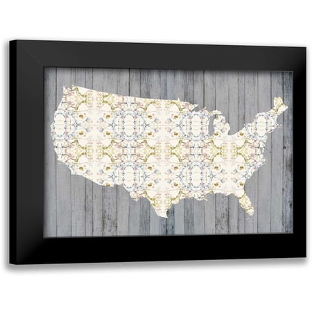 Goldberger, Jennifer 14x11 Black Modern Framed Museum Art Print Titled - Flower Map II