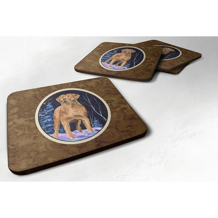 

Carolines Treasures SS8355FC Starry Night Chesapeake Bay Retriever Foam Coaster Set of 4 3 1/2 x 3 1/2 multicolor