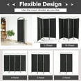 thumbnail image 6 of Costway 4 Panels Folding Room Divider 6 Ft Tall Fabric Privacy Screen Black, 6 of 10