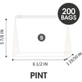 thumbnail image 2 of 24/7 Bags - Slider Storage Bags, Pint Size with Expandable Bottom, 200 Count (8 Packs of 25), 2 of 9