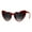 red, variant on Oversize Heart Shape Cat Eye Retro Womens Plastic Sunglasses White