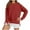 Red, variant on HAiming Womens Long Sleeve Oversize Sweatshirt Casual Crewneck Pullover Color Block Side Split Tops
