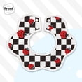 thumbnail image 3 of Hirioo Ladybugs Of Black And White Checkers for Baby Cotton Petal Bib Drool Bibs for Baby Boy Unisex, 3 of 9