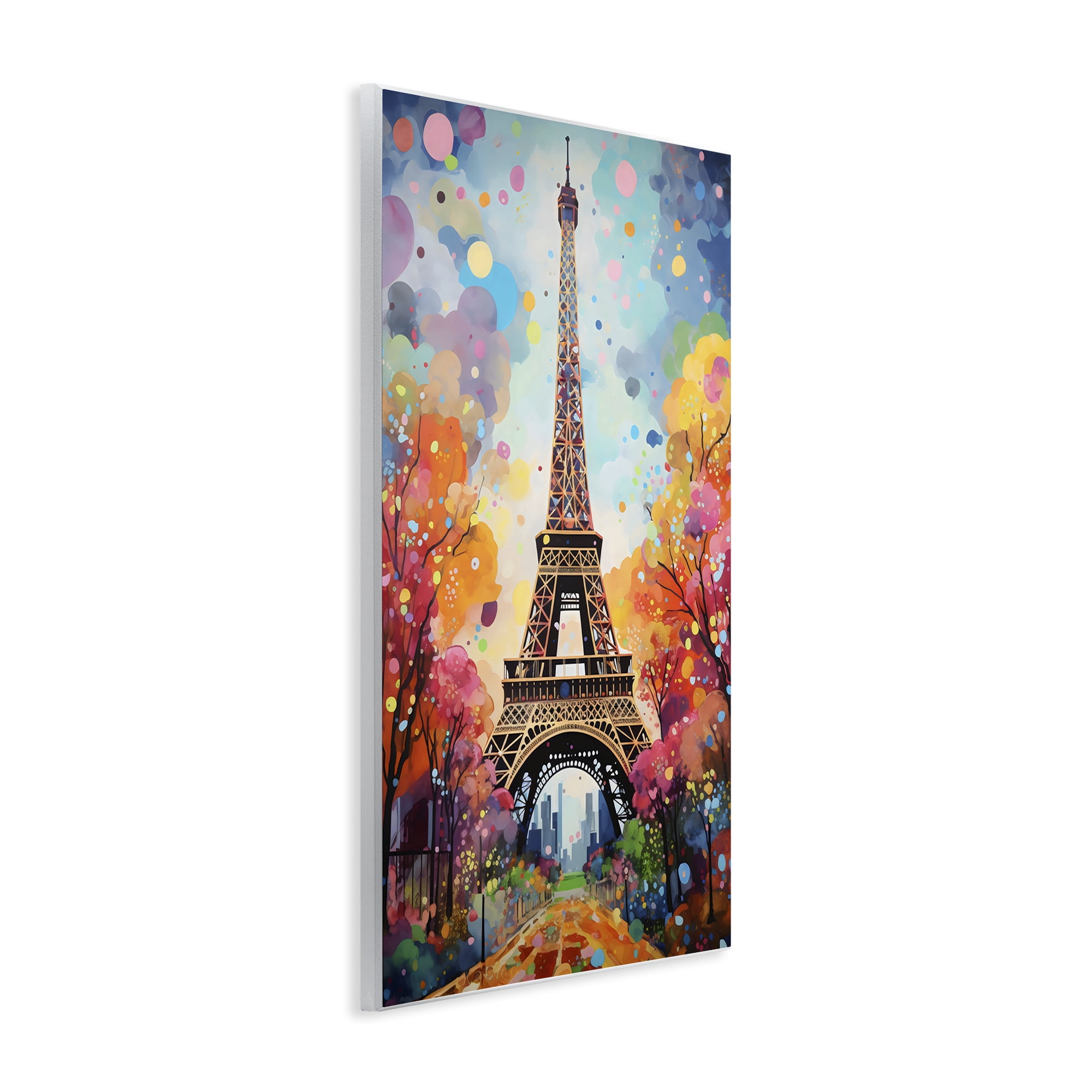 Stupell Industries Eiffel Tower with Colorful Trees Wall Plaque Art, design by Creative Studio