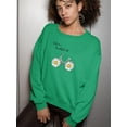 thumbnail image 2 of Daisy Bicycle Ride Sweatshirt Women -Image by Shutterstock, Female x-Large, 2 of 4
