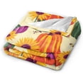 thumbnail image 2 of Thanksgiving Pumpkin Throw Blanket, Cute Autumn Leaf Blanket for Adults, Soft Comfortable Pumpkins Fleece Carpet Blanket for Sofa Bed Couch, 2 of 6