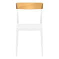 thumbnail image 3 of Siesta ISP091-WHI-TAMB Flash Chaise de Salle à Manger Blanc Transparent Ambre - Ensemble de 2, 3 of 10