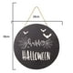 thumbnail image 2 of Señal de bienvenida de Halloween para decoración de puerta delantera, corona redonda de madera para colgar en la pared para fiesta navideña, 2 of 5