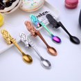 thumbnail image 4 of 5Pcs Mermaid Coffee Spoon Curved Stainless Steel Condiment Spoon Kitchen Bar Cafe Tableware Party Favor Gift Scoop Cutlery, 4 of 8
